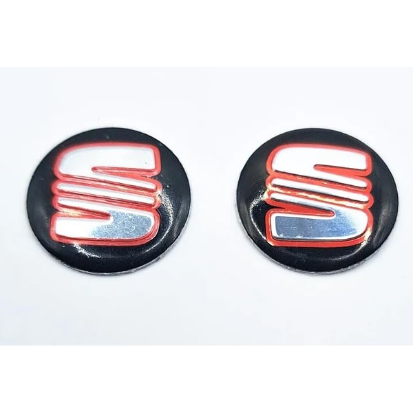 BLACK RED Chrome For Fits Seat Remote Key Fob Sticker