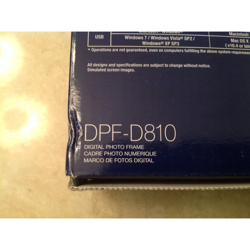 Sony DPF-D810 SVGA LCD (4:3) Digital Photo Frame (Black, 8-Inch)