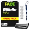 GilletteLabs Razor Blades for Men, Pack of 10, Includes Key