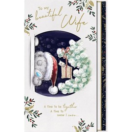 Me To You Bear Beautiful Wife Handmade Christmas Card