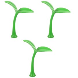 OUNONA 3Pcs Bean Sprout Car Roof Decoration, Sprout Ball Car Antenna Toppers Exterior Decorations, Funny 3D Car Hood Sticker Adhesive Creative Green Grass Bean Sprout Auto Decal for Car