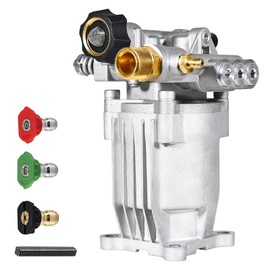 TOOLCY 3/4" Shaft Horizontal Pressure Washer Pump, 2600-3300 PSI @ 2.5 GPM - Power Washer Pump for Gas Washer - Compatible with Honda, Simpson, Ryobi and More