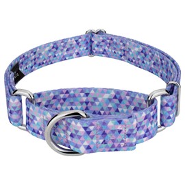 Country Brook Petz - Mermaid Mosaic Martingale Dog Collar - Abstract Collection Featuring Geometric Designs (1 Inch, Extra Large)