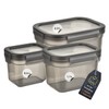 Engelland - Set of 3 Storage Jars with Lids, Airtight,