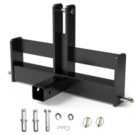 Unbranded 3Point Trailer Hitch with 2" Receiver for Category 1 Quick Hitch Drawbar Adapter