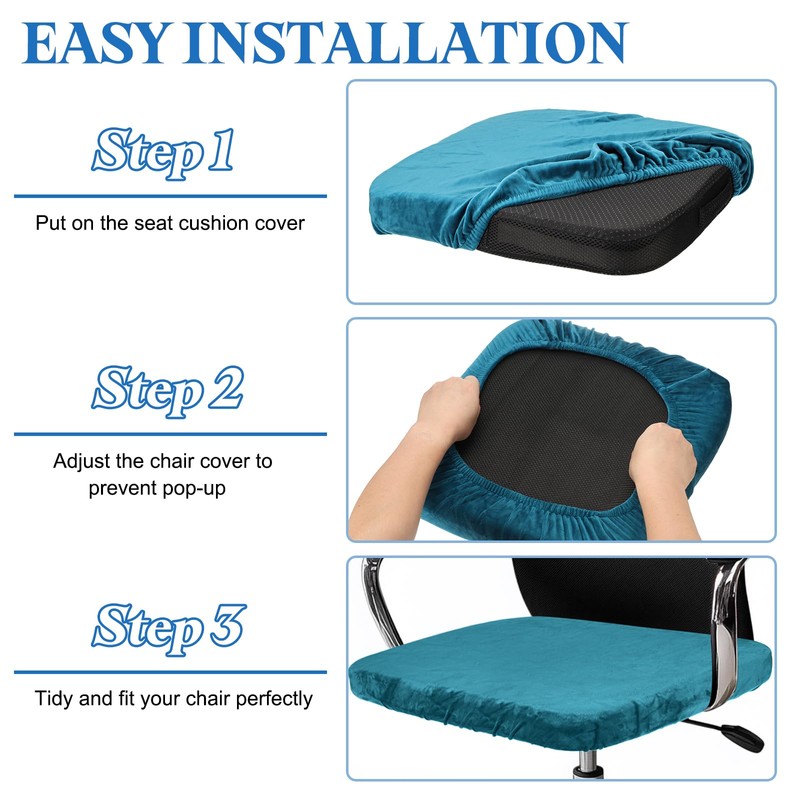 sourcing map 2 Pcs Office Chair Cover, Stretchable Soft Rotating