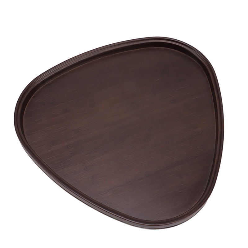 Wood Serving Tray Sturdy Bamboo Simple Elegant Triangular Multifunction Wooden