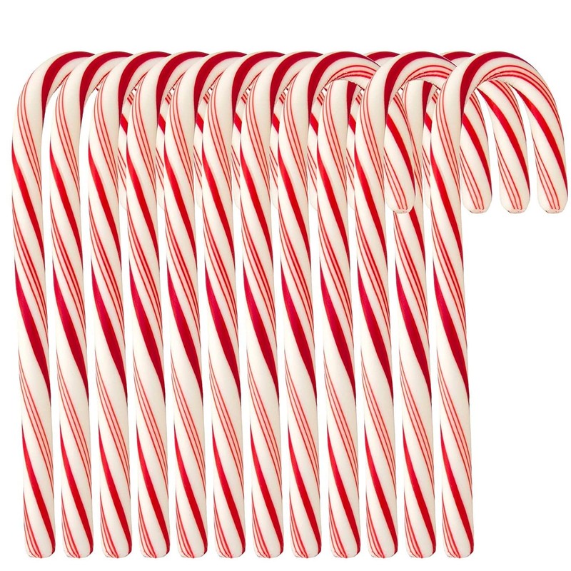 Peppermint Flavored Candy Cane | Red & White Stripes Individually