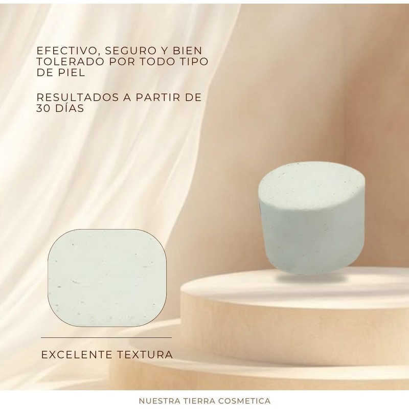 Nuestra Tierra Cosmética Mascarilla Sólida Anti Ojeras, Revitalizante, Refrescante y