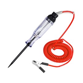 Test Light,Circuit Tester,12V,24V,140Inch prolong Cable,ABS Handle Material,Long Steel Probe Coating PU and Alligator Clip, for Continuity Car Voltage, for Sedan, SUV, RV, Truck