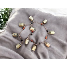 Mango Gifts Decorative String of 10 Metal Vintage Indian Style Wall Hanging Bells