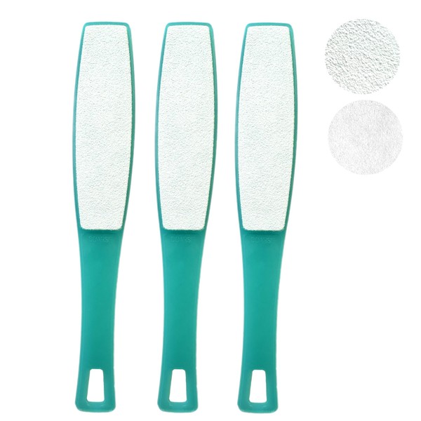 3 ALAZCO Double Sided Foot File Pumice Ergonomic Handle Scrubber