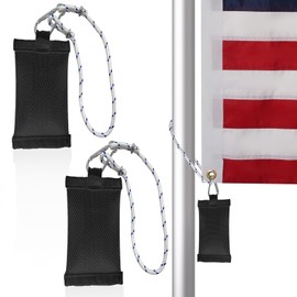 Frunke 2 PCS Flag Weight Black for Flagpoles 1 LB Clip on Flag Weights Flag Pole Counterweight for Bottom of Flag Windy Days Internal External Halyard Flagpole, Flags Weights for Wind