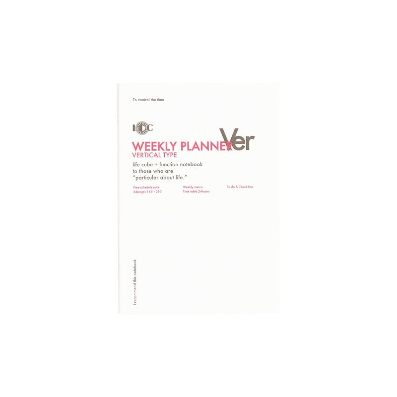 A5 WEEKLY PLANNER Function Notebook, Vertical Type LDNT