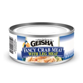 GEISHA Fancy Crab Meat with Leg Meat 6OZ. (Pack of 12), Swimming Crab| Hand Packed － Good Source of Protein － Wild Caught －15% of Leg Meat