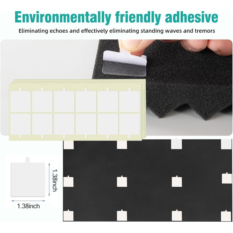 2 Pack Acoustic Foam Panels,48X24X2 Inchs Egg Crate Foam, Soundproof