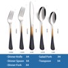 Moxinox 20-Piece Black Gold and Silverware Set, 18/0 Stainless Steel