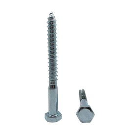 (Pack of 8) DIN 571 Galvanised Steel Hexagon Wood Screws M12 x 120 mm Hex Screw Key Screws Allen Carriage Screws (8, M12 x 120 mm)