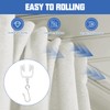 Pocysem Flexible Bendable Ceiling Curtain Track Roller Hooks Plastic Metal