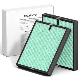 MORENTO Genuine Air Purifier Replacement Filter, True HEPA Filter Compatible with MR5866 for 99.97% Air Pollutants, Odor and Smoke, Pet Dander Version Green 2 Pack