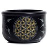 Berk ST-311 Incense Bowl Soapstone Flower of Life Engraved by