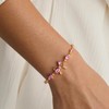 Hudiepan Bow Zircon Bracelet, Friendship Bracelets with White/Pink Zirconia, Ribbon