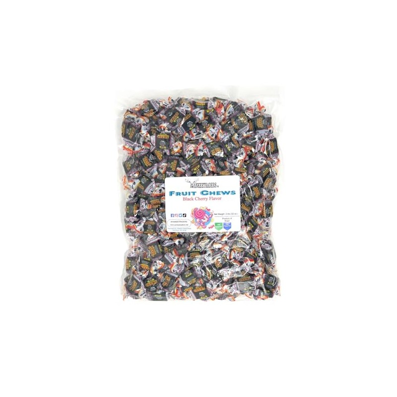 Black Cherry Flavor Fruit Chews, 2 Pounds Bulk