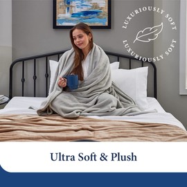 Cosy House Collection Everyday 1500 Series Fleece Blanket - Bedroom Essentials - All Season, Stays Fresh & Clean - Soft, Breathable & Skin-Friendly (Full/Queen, Pink)