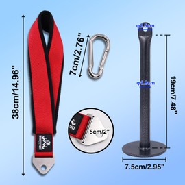 WRIST FIGHT Heavy-Duty Arm Wrestling Strap for Pronation, Forearm, and Bicep Strength Training – Thick Webbing with Fleece Lining & Stainless Steel Triangular Buckle (Red+LP)