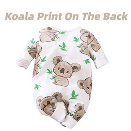 maxToonrain Baby Clothing One-pieces Outfit Sleepwear Long Sleeve Rompers for 0-18 Months Infant Toddler Boys and Girls(Koala,6-9 Months)