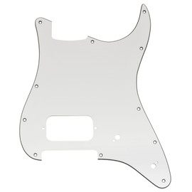 Musiclily Pro 11 Hole ST HT H Pickguard for Squier Sonic Strat Strat Electric Guitar 3 Ply White
