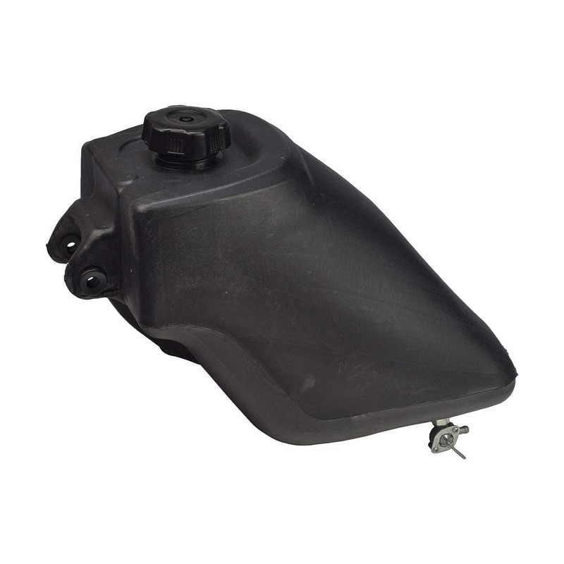 AlveyTech Black Plastic Fuel Tank with Petcock Valve for 90cc