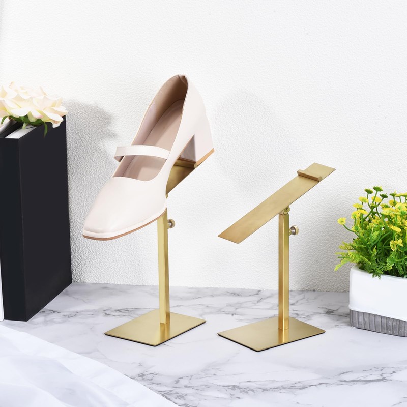 sourcing map Shoe Display Stand 2 Pack Adjustable Height Shoe
