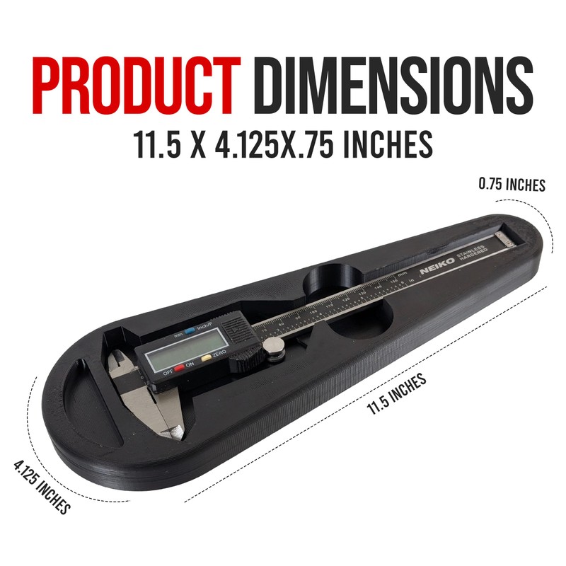 Engenuit USA-Made Magnetic Caliper Holster for Micrometers & Precision Tools