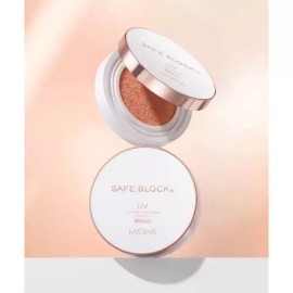 MISSHA 미샤 세이프 블록 RX 로지 톤 업 선 쿠션 12g Missha Safe Block RX Logi Tone Up Sun Cushion 12g [FREE]