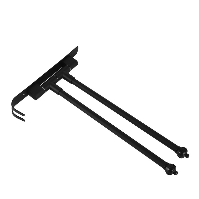 Stainless Steel Swivel Towel Hanger Holder Black Rotating Movable Towel