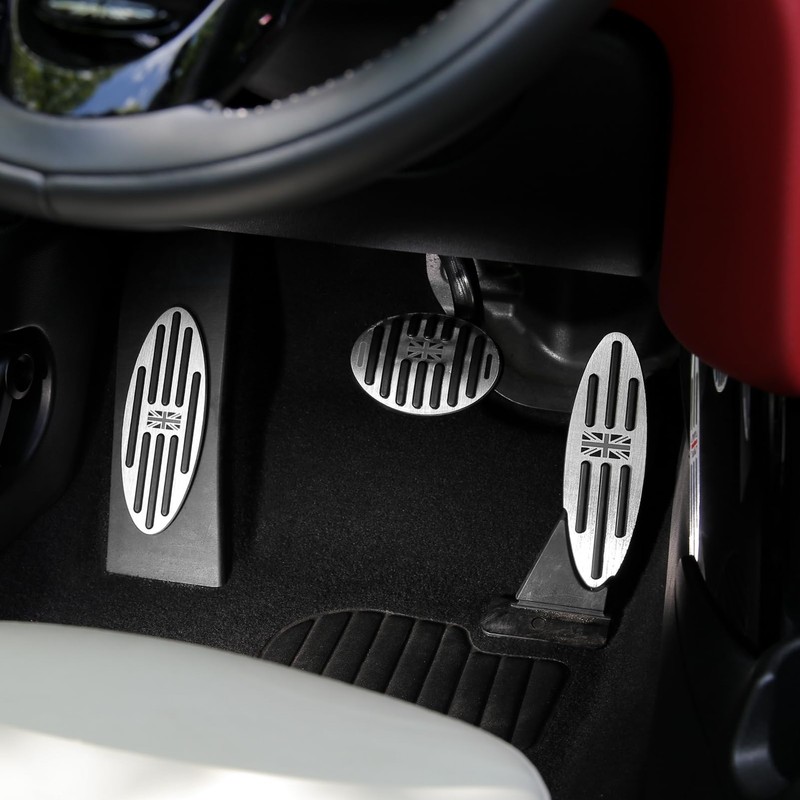 ANFOKAS 3pcs Compatible with MINI Cooper Accessories Sporty Anti-Slip Aluminum