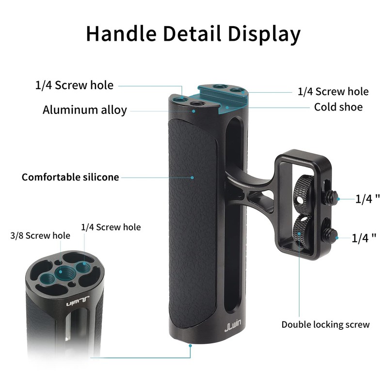 Hersmay Mini Side Handle Universal Side Handle Grip Camera Handle