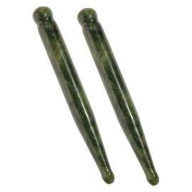 Baluue 2pcs Jade Acupuncture Facial Massage Tools for Deep Tissue Relaxation Skin Care and Natural Gemstone Eye and Face Massagers for Daily Use