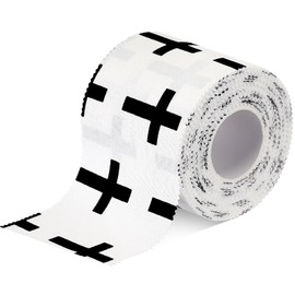 TrelaCo TrelaCo 1 Pcs Christian Cross Athletic Tape 2in x 23ft Cotton Sport Tape Athletic Tape Serrated Edges with Cross Logo for Fingers Ankles Wrist Injury Wrap, Football Baseball Hockey Soccer