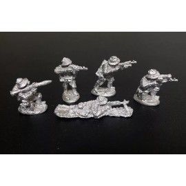 Battle Valor 20mm Afghanistan Soviets in Tropical Hats Firing 5 Metal Figures PAN1B