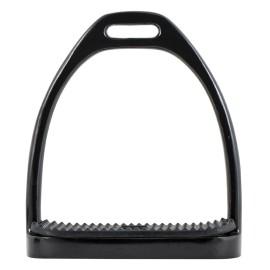 Schneiders Black Powder Coated Stirrup Irons | Color Gloss Black | Various Sizes - Size 4 1/2