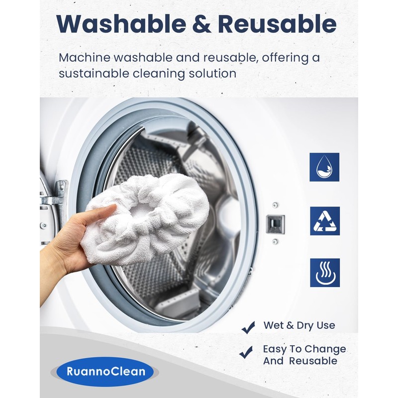 RuannoClean Steam Cleaner Accessories, Large Bonnets Rectangle Compatible with Dupray