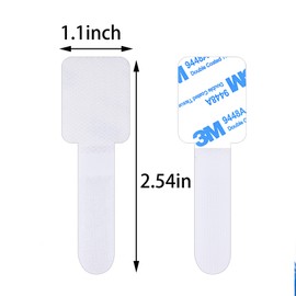40 Pcs Adhesive Cord Wrappers Keeper Cable Ties Appliance Cord Holder Adjustable Cord Organizer Straps Cable Management for Kitchen Appliance, Cord Storage for Cable Organization (White)