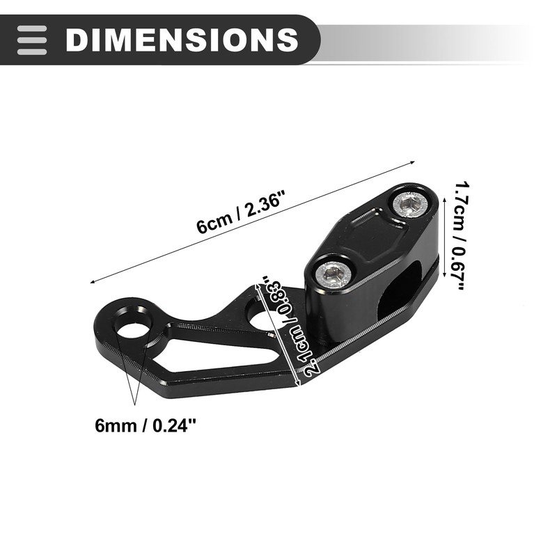 Motoforti Universal Motorcycle Front Brake Line Hose Clamp, Aluminum Alloy,