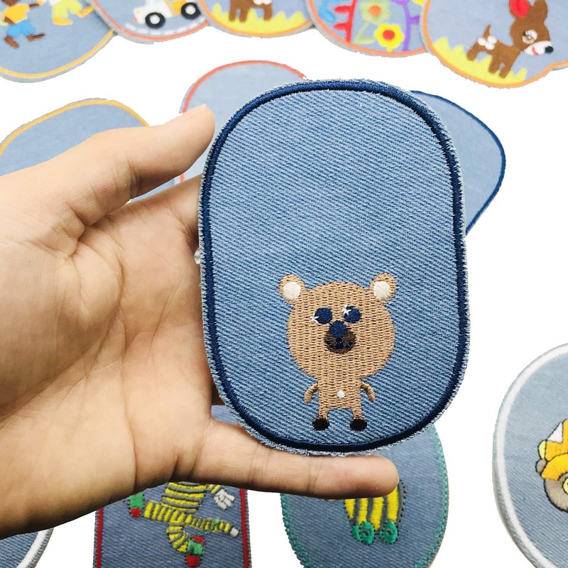 Woohome 13 PCS Iron On Denim Patches Animal Sewing Knee