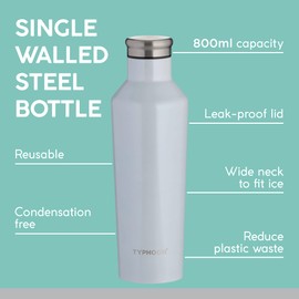Typhoon PURE Steel Water Bottle, 800ML