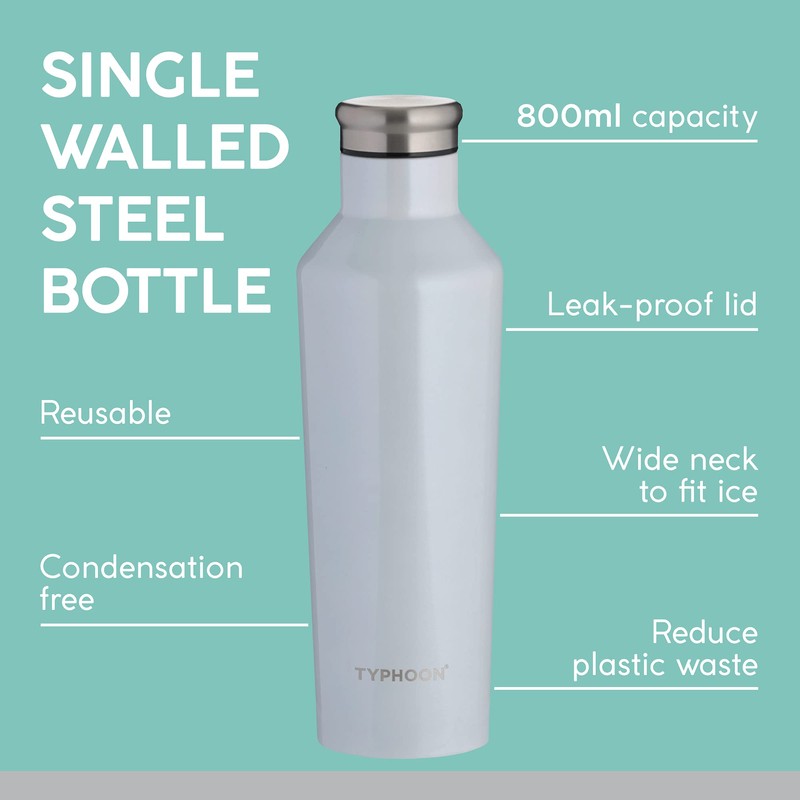 Typhoon PURE Steel Water Bottle, 800ML