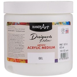 Handy Art Designer's Palette Artist Acrylic 16 ounce, Gel Medium