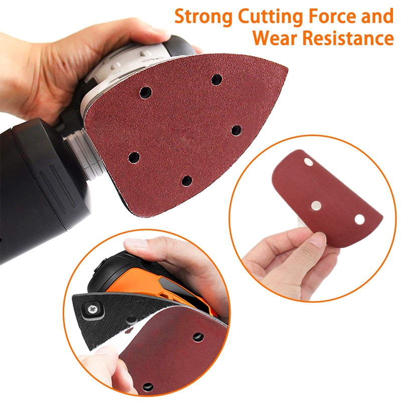 VFINE 30pcs 140mm 40 Grit Alumina Coarse Mouse Sander Sandpaper